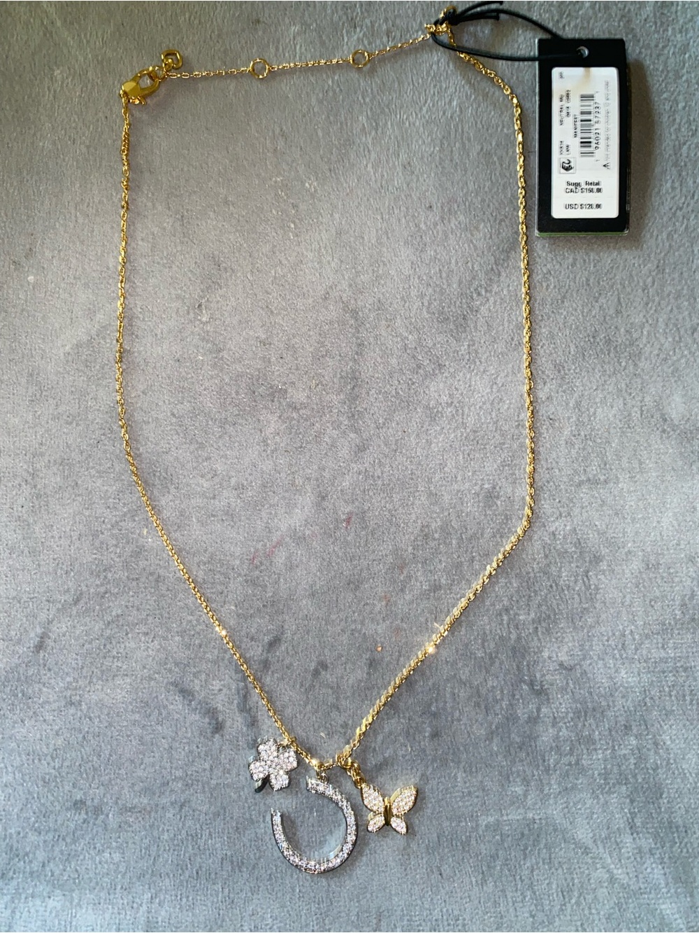 BNWT Kate Spade New York Lucky Charm Statement Pendant Necklace $128